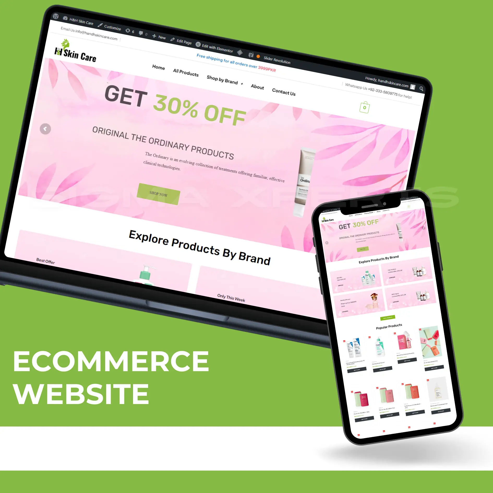 Handhskincare | Online Store E-Commerce Solution developed by sigma xperts