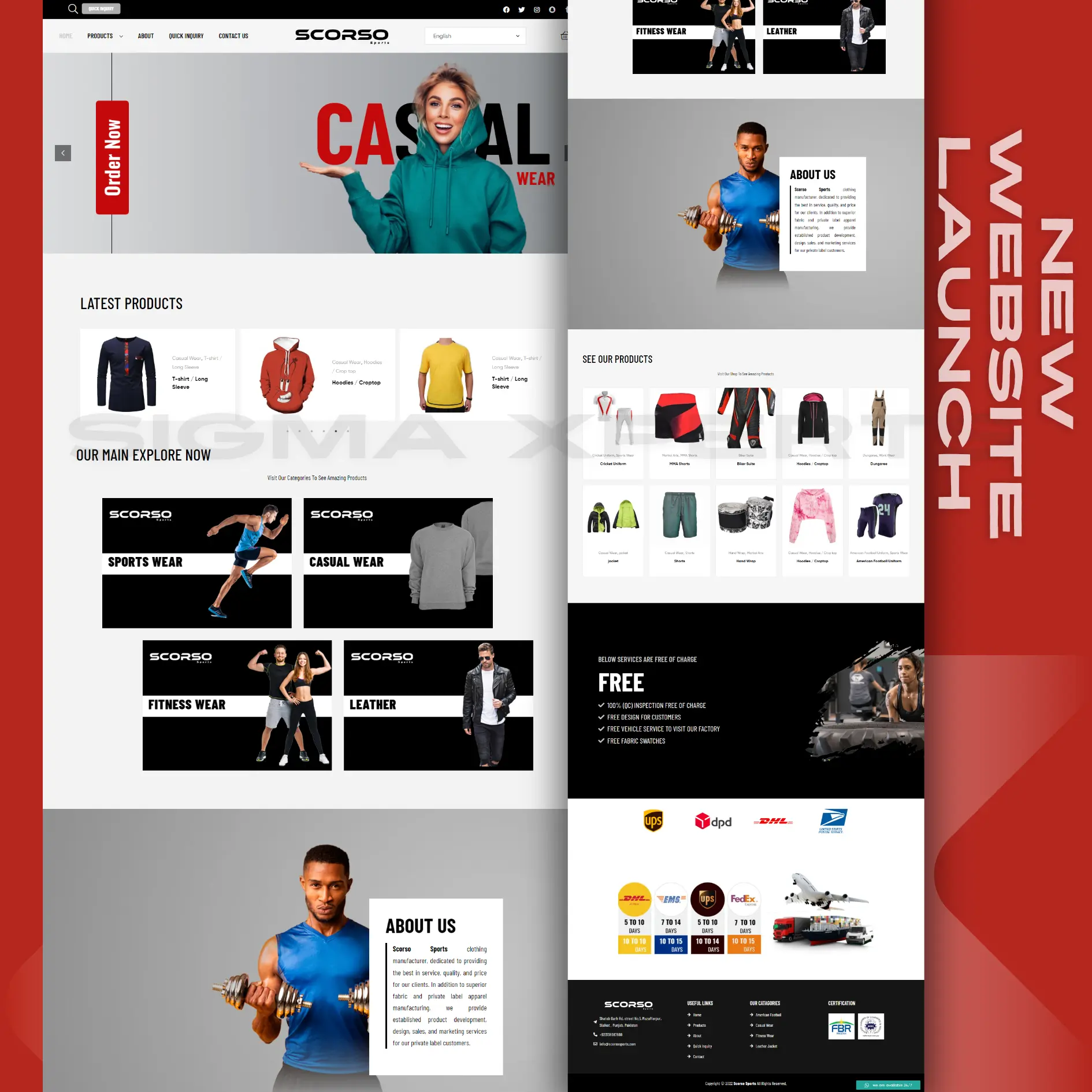 SCORSO SPORTS | Clothing Manufacturer developed by sigma xperts