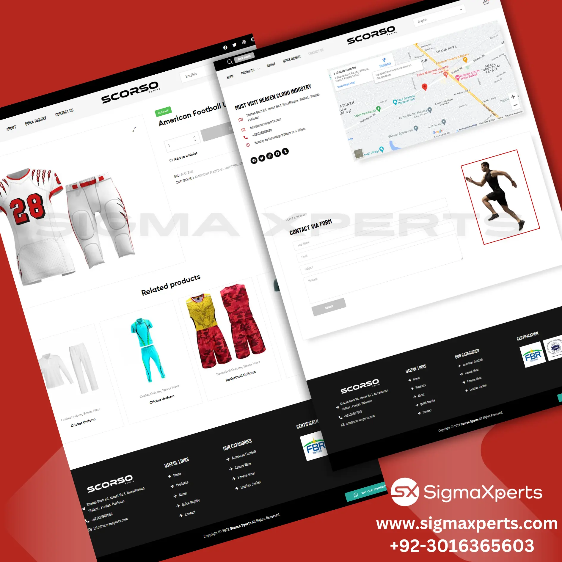 SCORSO SPORTS | Clothing Manufacturer developed by sigma xperts