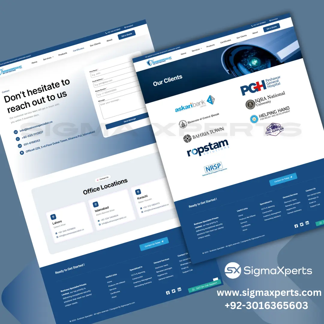 Business Specialist | One Stop Solution developed by sigma xperts